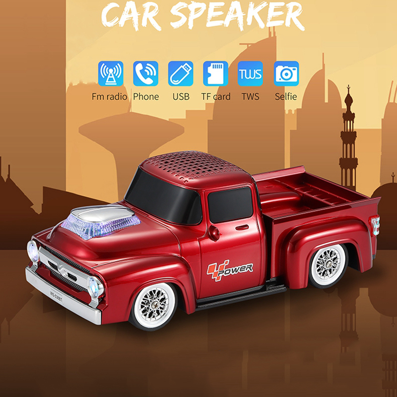 Coloured Lights Blue Tooth Speaker For Car Shaped Toy Plastic Cabinet DC Power Source