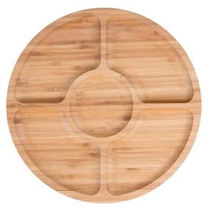 China Bamboo wooden serving platter fruit snack tray wholesale