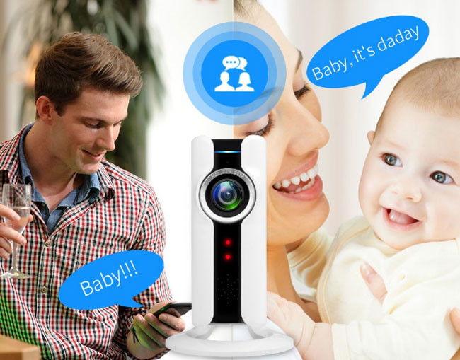 Night Vision Indoor 360 Panoramic Vr Camera 2.0MP 128G TF Card 15M IR distance