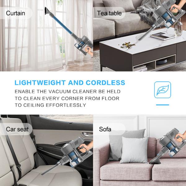 Handheld Cordless Vacuum Cleaner Powerful Suction 2 In 1 Cordless For Hard Floor