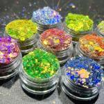 OEM/ODM Yes Chameleon Cat Eye Glitter Sequins Makeup Finger Nail Beauty DIY