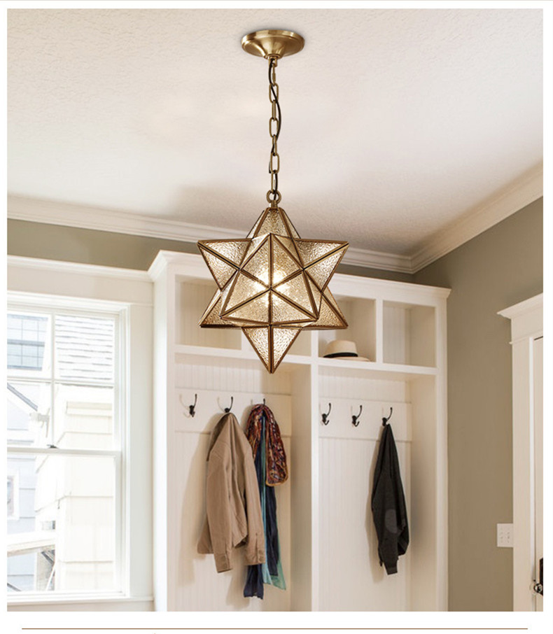 Nordic Led Pendant Lights Art Glass Start Geometric Pendant Lamp(WH-GP-170)