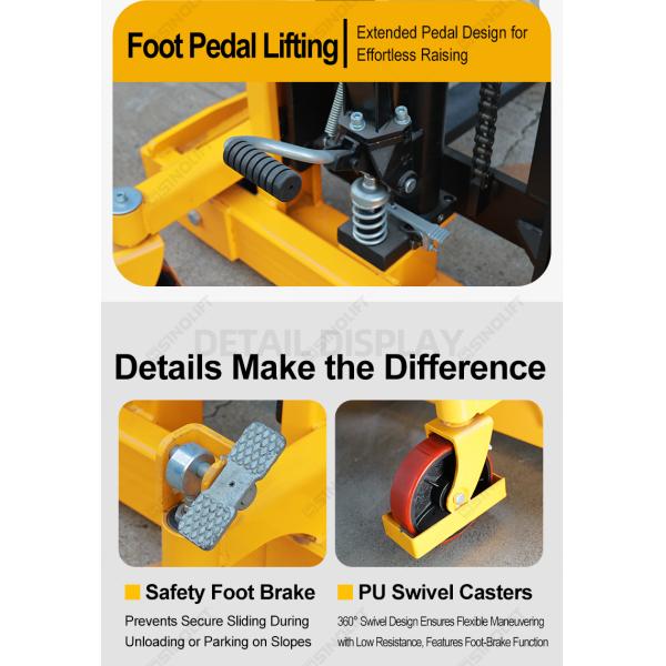 SFH22AG Manual Hydraulic Stacker with Adjustable Straddle Legs