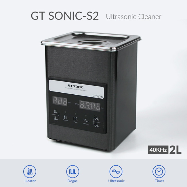 Titanium Black Ultrasonic Cleaning Machine 2L Mirror Stainless Unique Shape