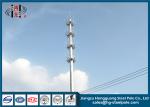 H25m Industry Steel Tapered Telecommunication Towers Hot Dip Galvanized Painting