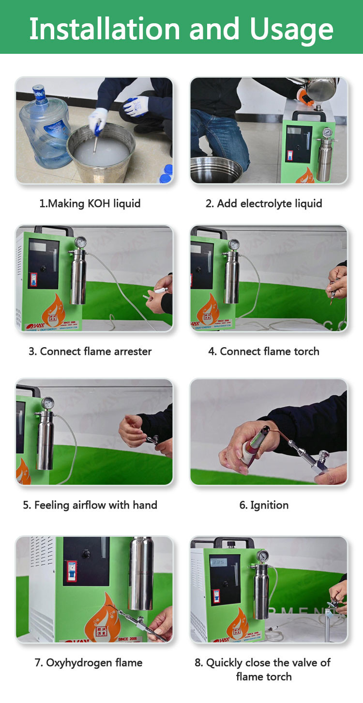 Okay Energy Portable Oxy Hydrogen Generator Flame HHO Welding Machine