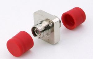 China Customized Fiber Optic Adapter One Piece Copper / Zinc Alloy With Red Cap wholesale