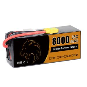 China 6S 8000mAh 100C 22.2V UAV FPV Drone Battery 4S/6S RC Lipo Battery for Drone wholesale