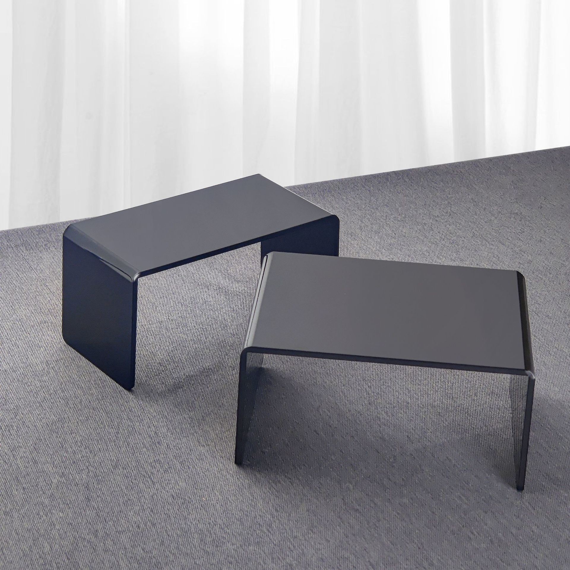 Wholesale U-Shaped Acrylic Display Stand , Black Acrylic Display Rack For Home Use House Decor