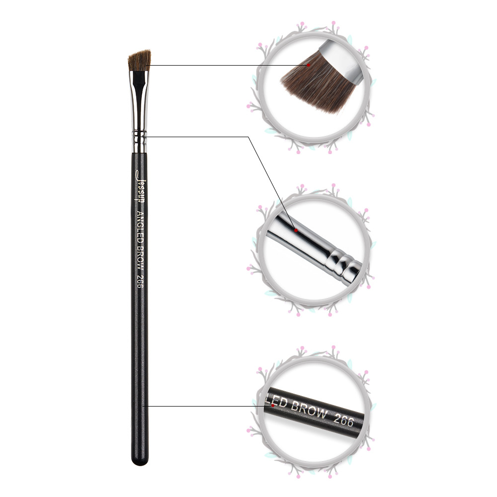 Firm Edge Angled Synthetic Makeup Brushes Set For Define Eyebrows