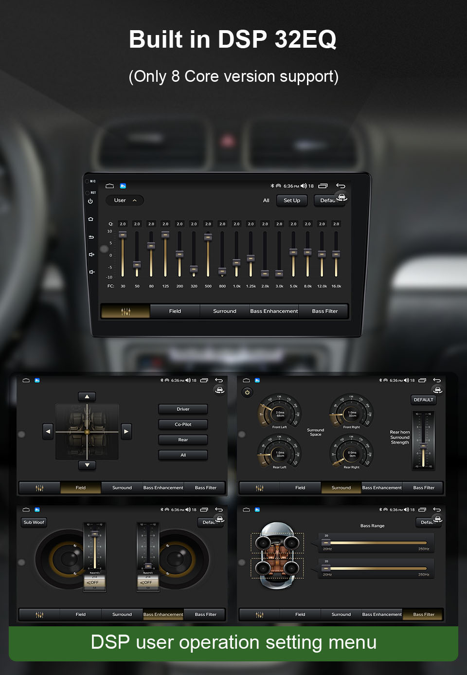 1280*720 Resolution Chip solution Android 10 Universal Touch Screen Car Radio 7862 Player