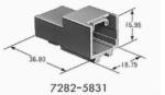 Yazaki Automotive Electrical Connectors , Car Electrical Connectors 7282-5831