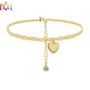 China Adjustable Womens Engraved Heart Pendant Bracelet wholesale
