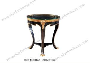 China Vintage Classic Round Glass Top End Table TT-011 wholesale