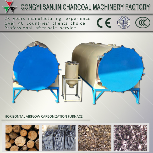 Sawdust Briquetting Charcoal Carbonization Furnace