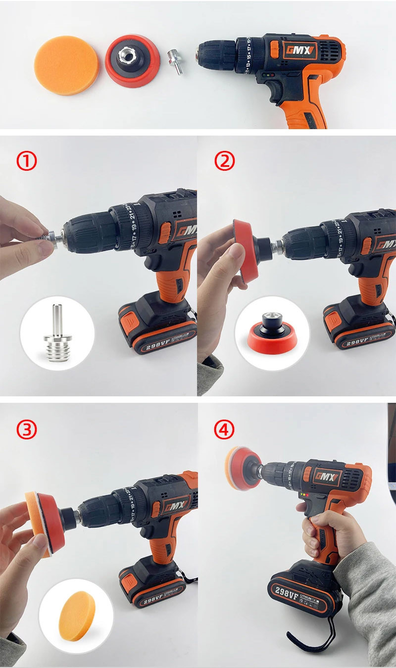 M10 M16 5/8-11 Threaded Drill Adapter For Car Detailing And Polishing