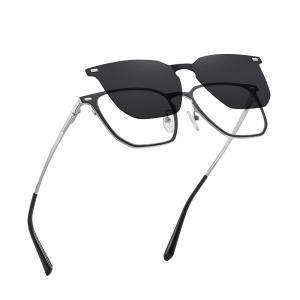 China Polarized Magnetic Clip On Sunglasses Reading Glasses Unisex Metal Frame wholesale
