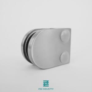 China Small D Glass Railing Clamps Satin Finish / Mirror Finish Easy Installation wholesale