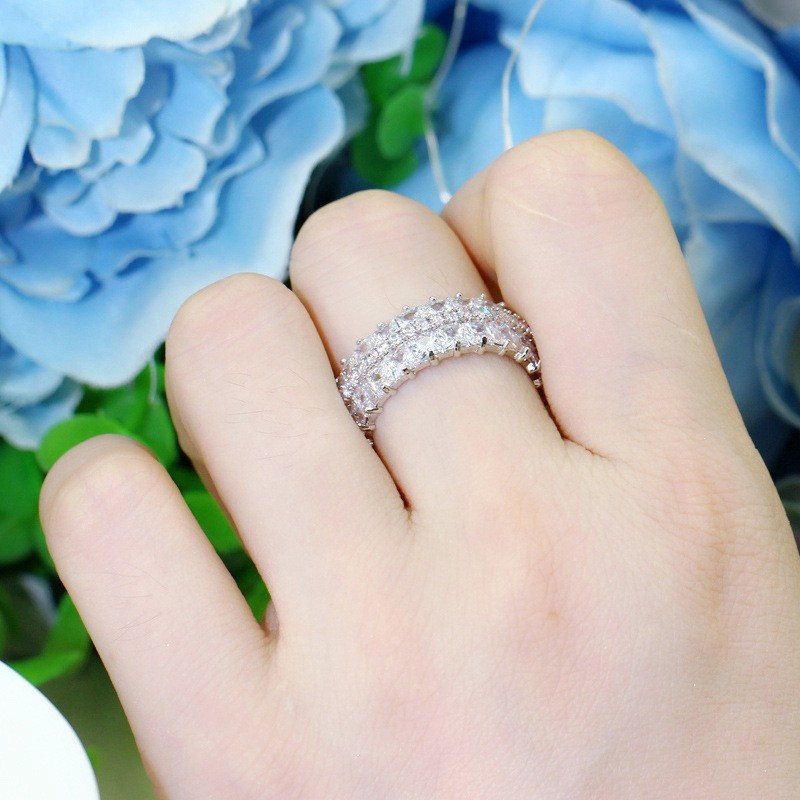 Famous Women Ring Solid 925 Sterling Silver CZ Stone bague anel bijoux Jewelry Accessories Vintage Rings