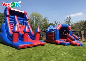 China Inflatable Bouncy Slides Custom Kids Inflatable Bounce House Blue And Purple Inflatable Jumping Bouncer wholesale
