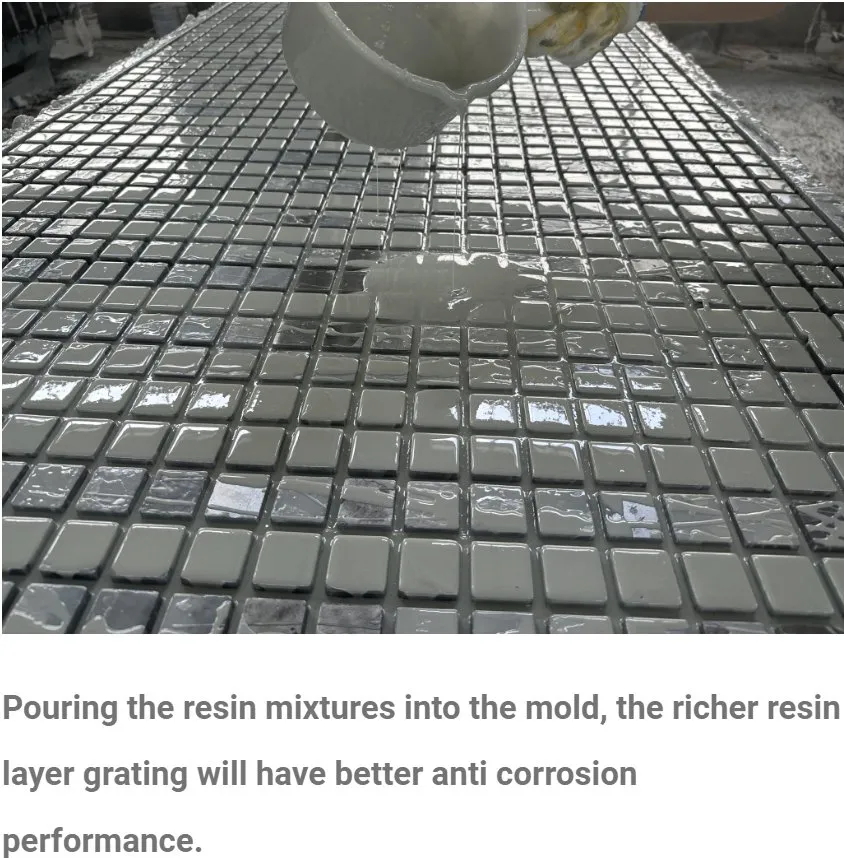 Non-Slip Aesthetic Eco Friendly Industrial Grade Material FRP Products Fiberglass Grating