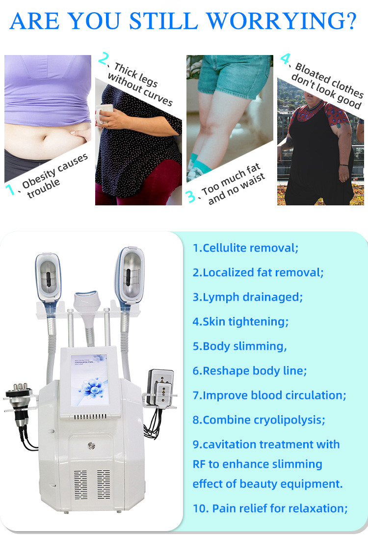 5 In 1 Cryotherapy Fat Freezing Machine 360 Cool Body Sculpting Slimming 650nm