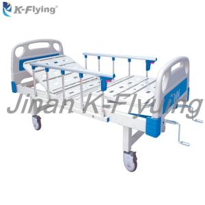 China Moving 2 Cranks ABS Bedhead Foldable Hospital Manual Nursing Bed wholesale
