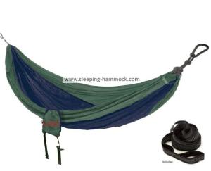 China Woods Camping Tree Parachute Nylon Hammock , Parachute Traveller Hammock Blue Hunter Green wholesale