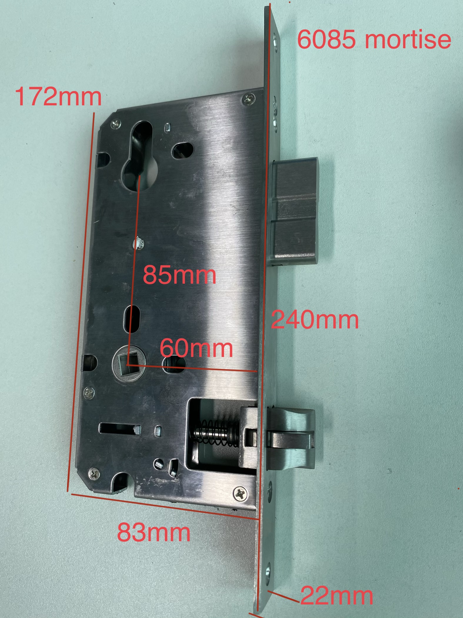 1KG Stainless Steel Door Lock Mortise Electronic Keyless Lock Body for Aluminum Door