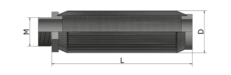 Stainless steel pleated cartridge type 9 specification diagram