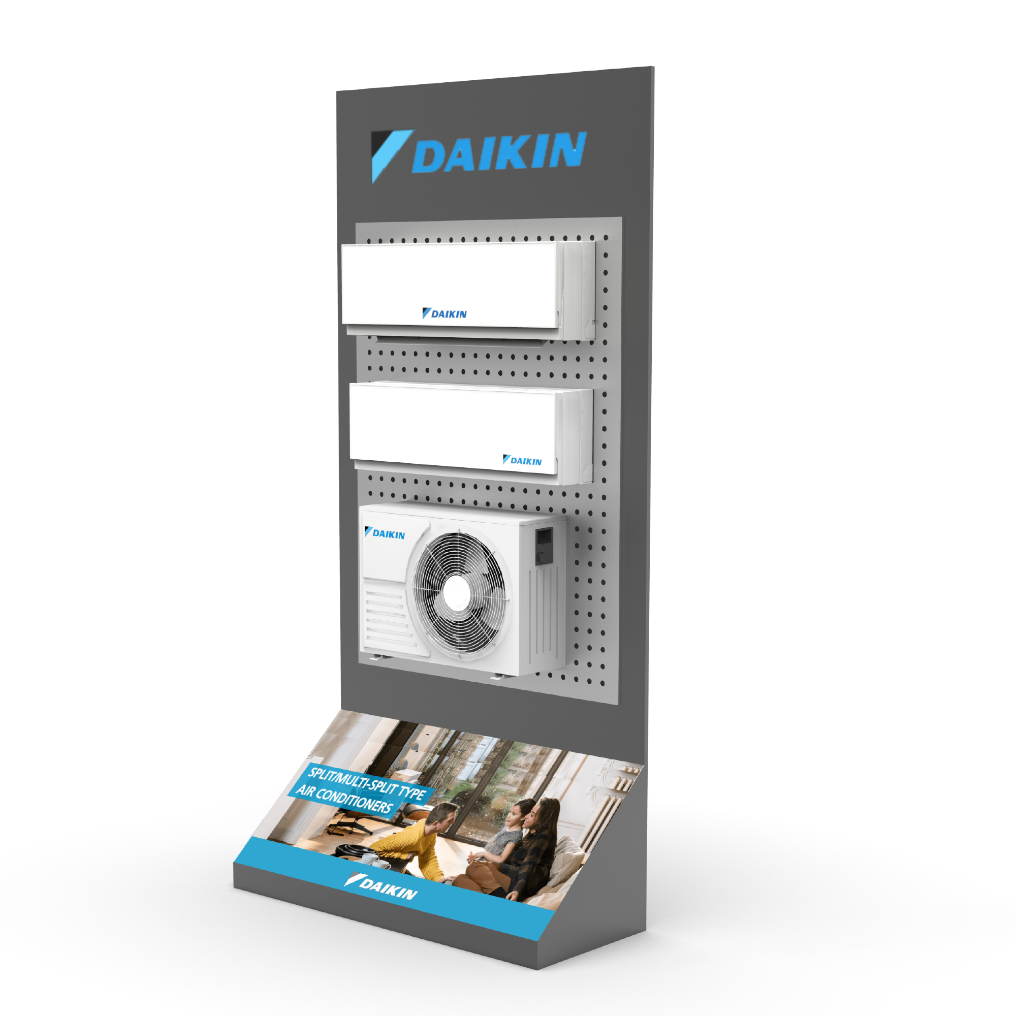 Air Conditioning Display Metal Rack Supermarket Display Stand