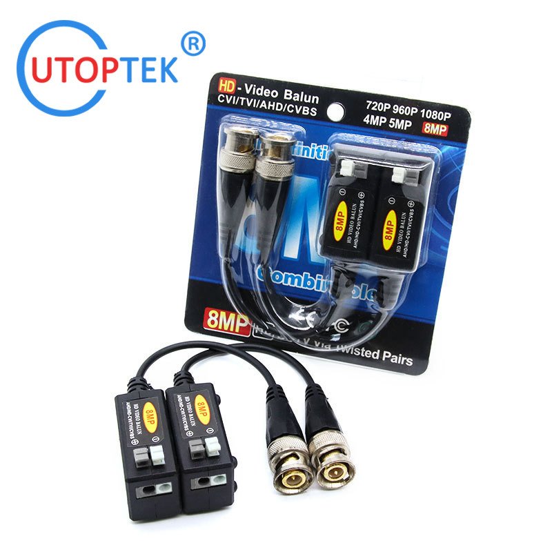 720P/960P/1080P/2MP/3MP/5MP/8MP Video Balun Passive Coaxial BNC to RJ45 video Balun