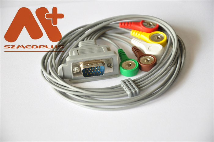 DMS DMS300-3A 5 Lead Holter Cable DMS 20200084 15 Pin