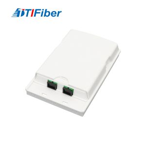 China 2 Ports SC/APC Adapter Mini Fiber Rosette Box For FTTH wholesale