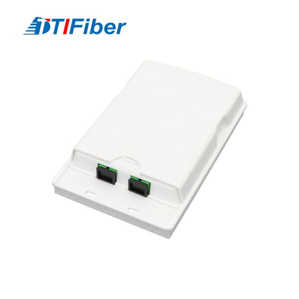 2 Ports SC/APC Adapter Mini Fiber Rosette Box For FTTH