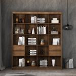 120cm To 240cm High Wooden Office Bookshelf Melamine Wood Furniture For Home