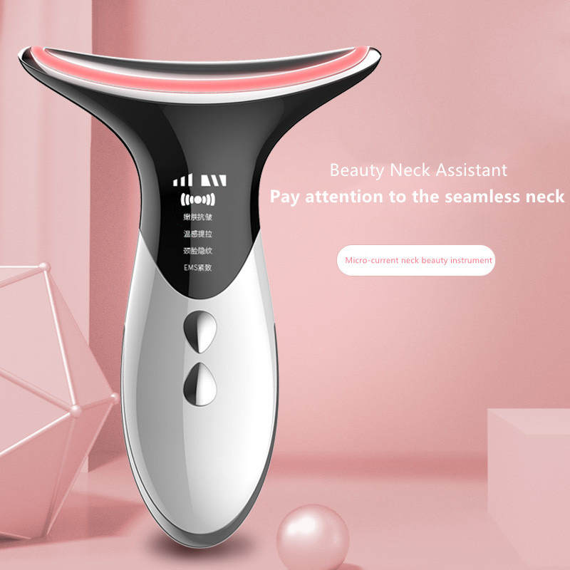8000 Times/Min LED Photon Heating Neck Wrinkle Remover 3 Colors