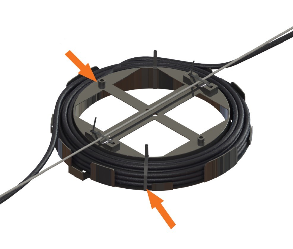 Non Metallic ADSS Mounting Brackets Cable Storage Ring