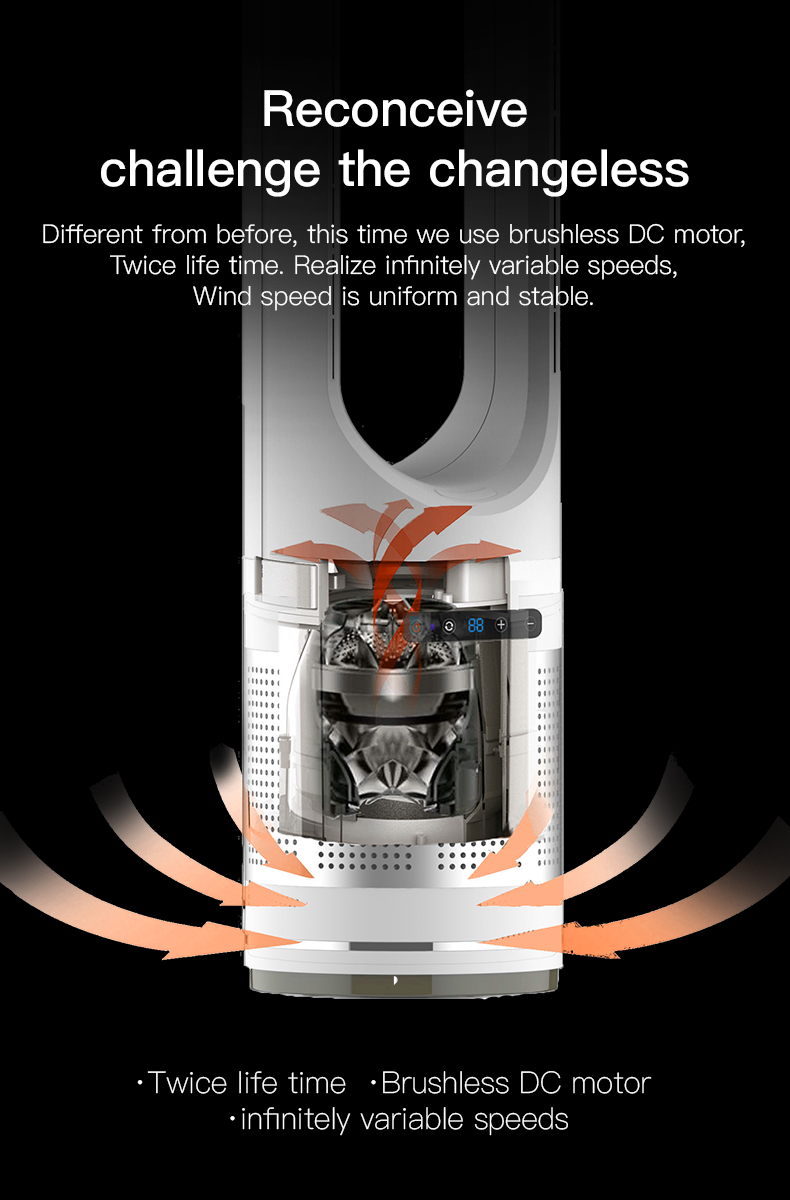 Multi 3 in1 Electric Air Purifier Cooler and Heater for Home 18/46 Inches Floor Standing