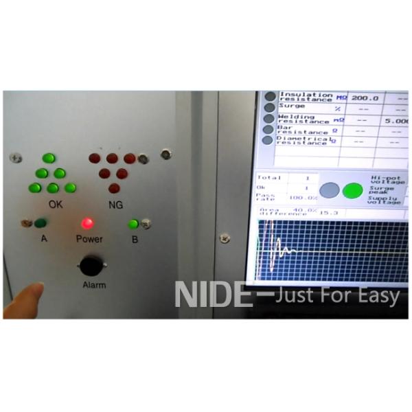 Motor Testing Equipment , Miniature Automatic armature rotor surge testing panel machine