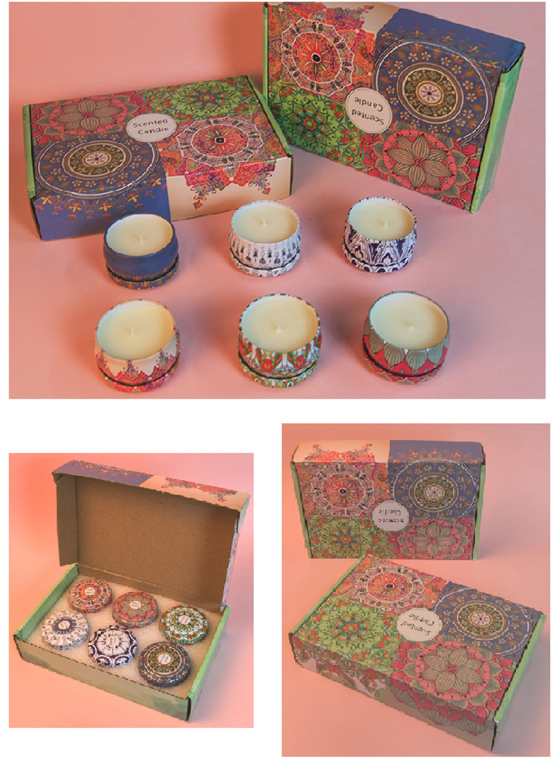 Tin Scented Soy Tea Light Candles Aromatherapy Type 15hours Burning