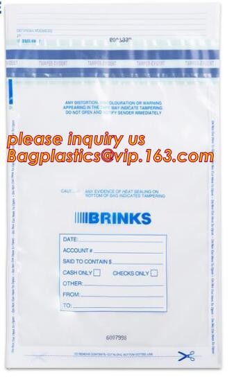 security deposit bags bank deposit bags cash deposit bags, general bank plastic deposit bags supply, Coin and Bank Note