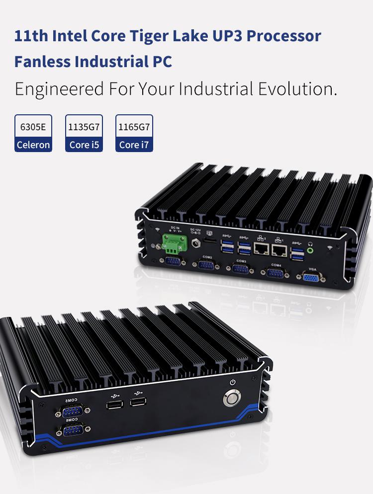 11th Intel Core Tiger Lake UP3 ProcessorFanless Industrial PC