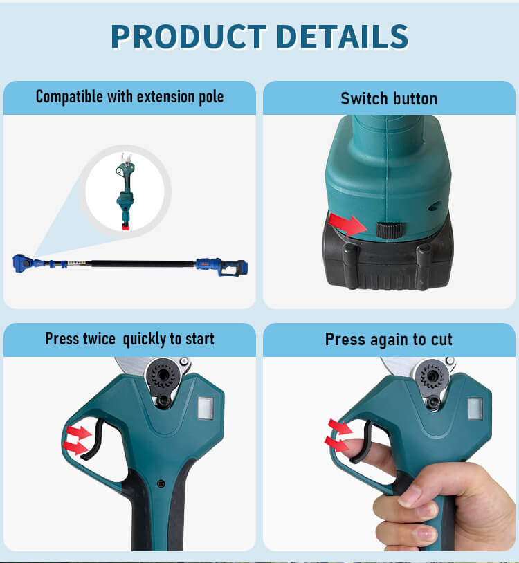 21V Power Electric Pruning Scissors Tree Pruning Shears Professional
