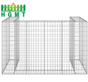 China Iso Galvanized 2mx1mx1m Gabion Wire Mesh Stone Cage Baskets wholesale