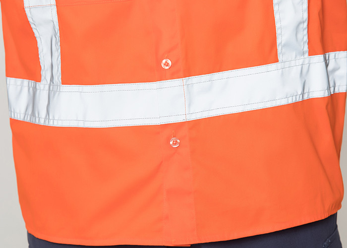 Double Stitching Safety Work Clothes High Visable Orange Jacket Bib Pants Suit
