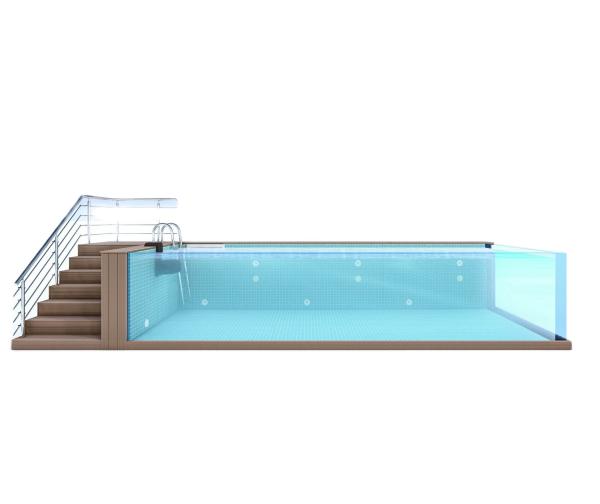 Acrylic Glass Prefab Above Ground Swimming Pools Water House with 30- 10m3