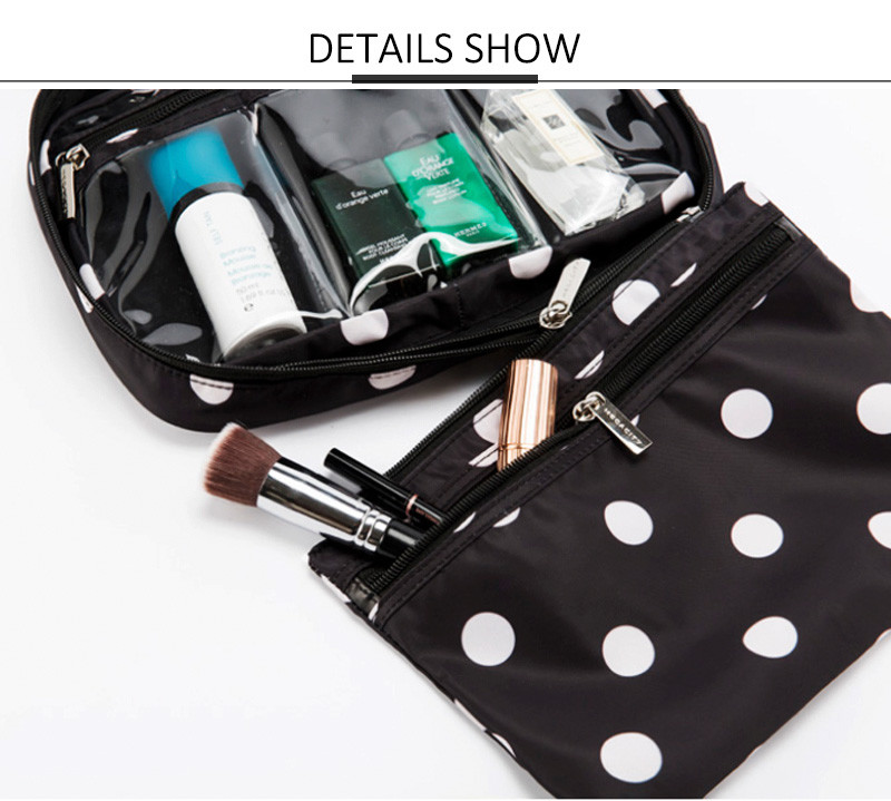 Personalised Cosmetic Polyester Hanging Toiletry Bag