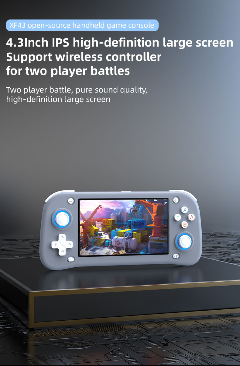 4.3inch IPS Screen Gaming System Pocket Video Player XF43 Handheld Game Console