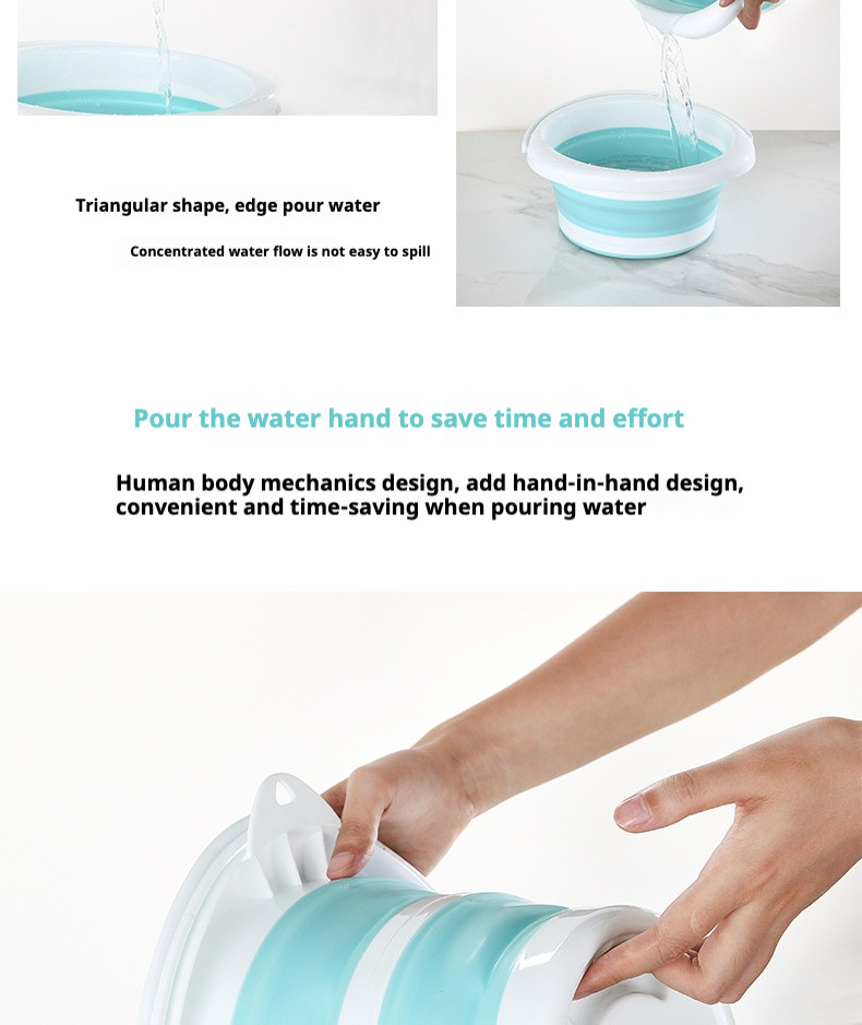 Convenient Foldable Plastic Bucket Multi-functional for Home and Outdoor Applications